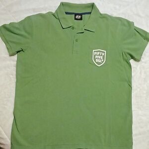 Vintage 55DSL Diesel Premium Polo Shirt Men L Green Excellent Condition Designer